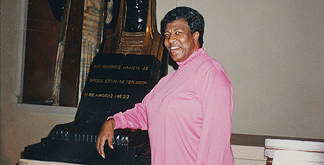 Octavia E. Butler at the Central Library in 1995.