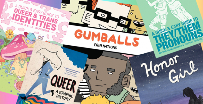 collage of 5 graphic memoirs