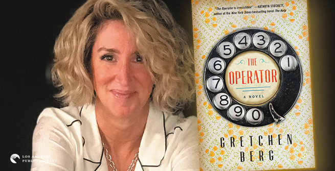 Author Gretchen Berg and her first novel, The Operator