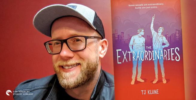 Author TJ Kline and his book, The Extraordinaries