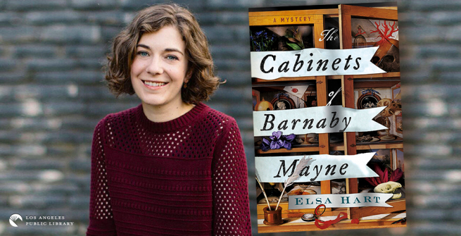 Author Elsa Hart and her latest book, The Cabinets of Barnaby Mayne