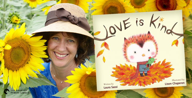 Author Laura Sassi and her latest book, Love is Kind