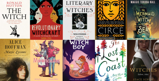 Collage of witch books