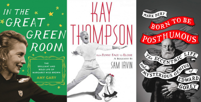 Collage of books about children's authors