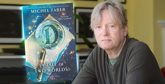 Author Michel Faber and his latest book, (A Tale of Two Worlds)