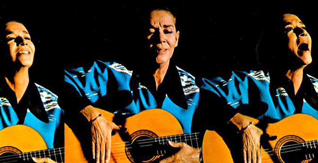Chavela Vargas on her album, Lamento Borincano