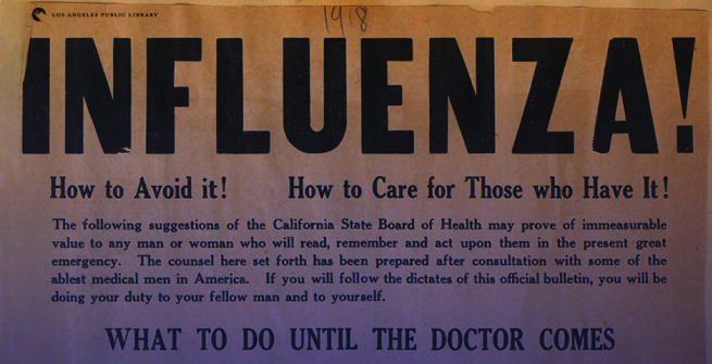 1918 Poster about influenza
