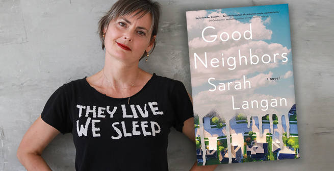 Author Sarah Lagan and her latest novel, Good Neighbor