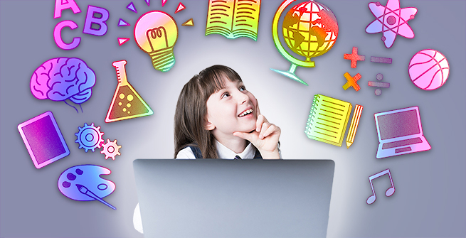 Young girl excited with her ideas