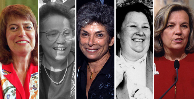 City of Los Angeles Councilwomen: Ruth Galanter, Rita Walters, Laura N. Chick, Jackie Goldberg, and Cindy Miscikowski