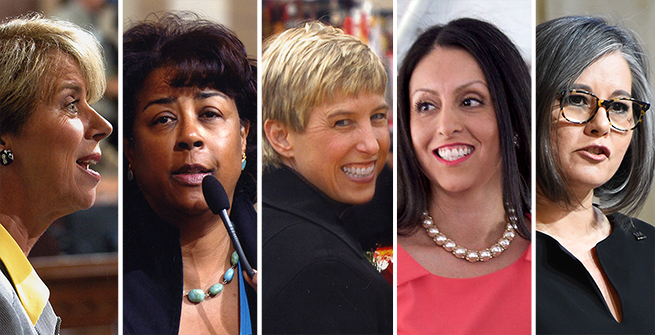 City of Los Angeles Councilwomen: Janice Hahn, Jan C. Perry, Wendy Greuel, Nury Martinez, and Monica Rodriguez