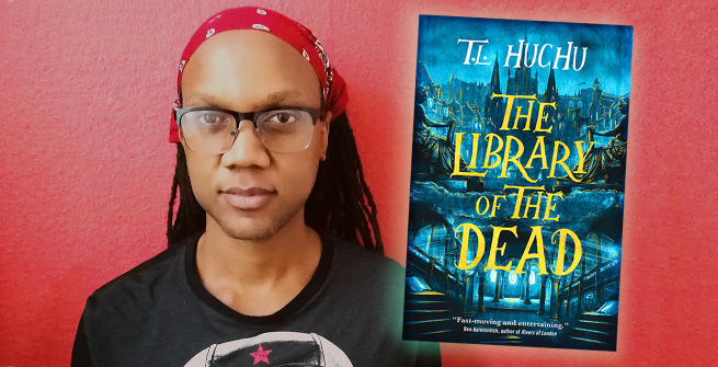 Author T.L. Huchu and his latest novel, The Library of the Dead