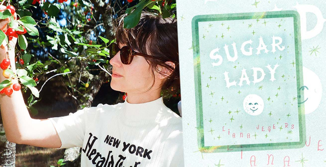 Zine author, Liana Jegers and her zine, Sugar Lady