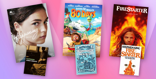 Collage of films adapted from books