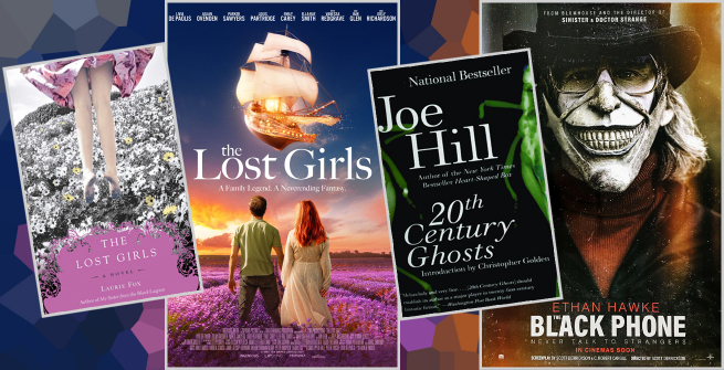 2 movie posters and the books they came from