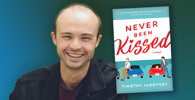 Author Timothy Janovsky and his latest novel, Never Been Kissed