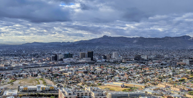 El Paso skyline and mountains