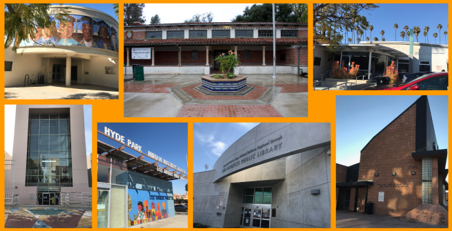 Collage of Los Angeles Public Libraries named after women