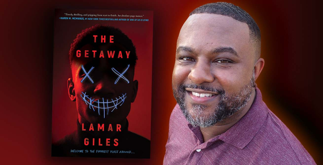 Author Lamar Giles and his latest book, The Gateaway