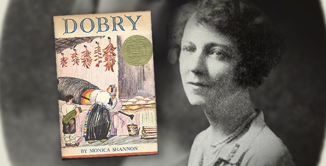 Monica Shannon and her Newbery Award-winning book, Dobry