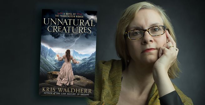 Author Kris Waldherr and her latest novel, Unnatural Creatures: A Novel of the Frankenstein Women