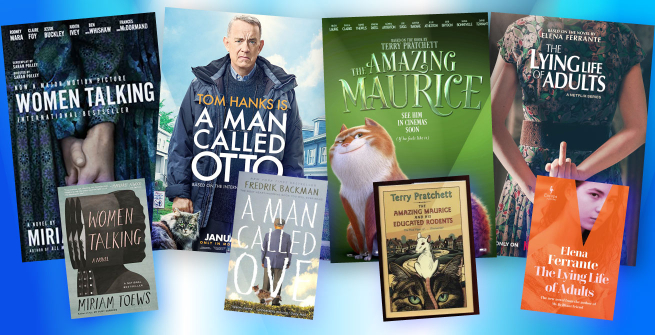 Collage of films and their adapted books