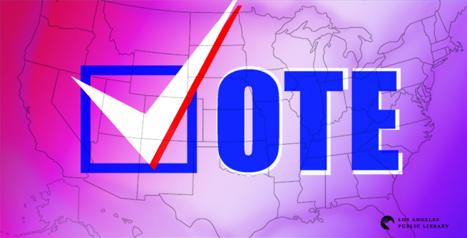 Graphic of U.S. with Vote text