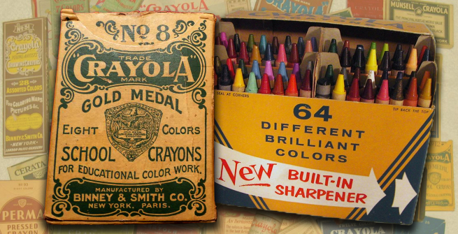 vintage crayola crayon boxes