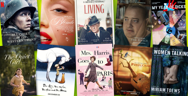 Collage of films adapted from books