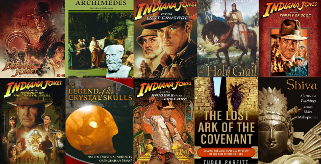 Collage of Indiana Jones films and related books