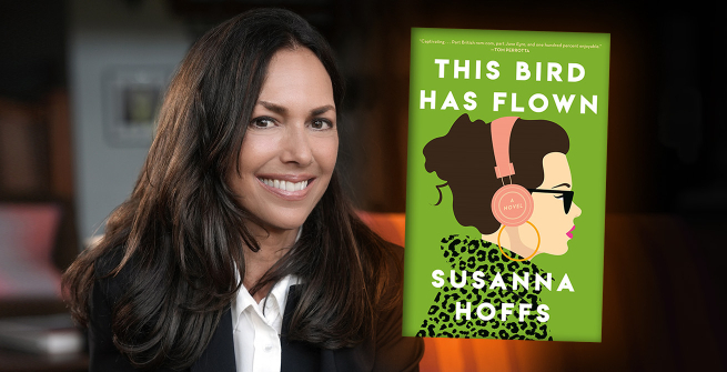 Author Susanna Hoffs and her first novel, This Bird Has Flown