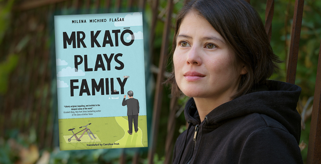 Author Milena Michiko Flašar and her latest novel, Mr. Kato Plays Family