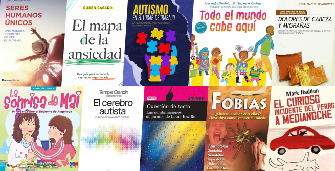 collage of Spanish books