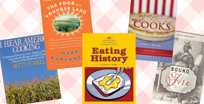 Collage of American cuisine books