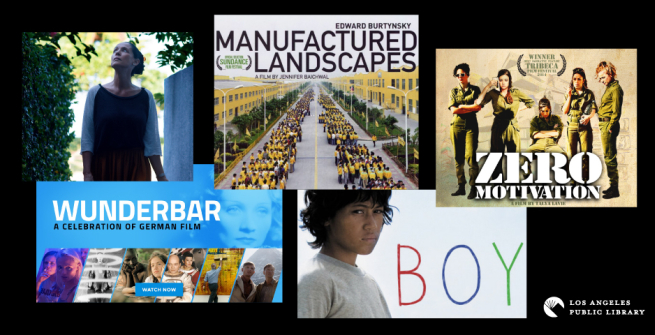 Collage of new films in Kanopy