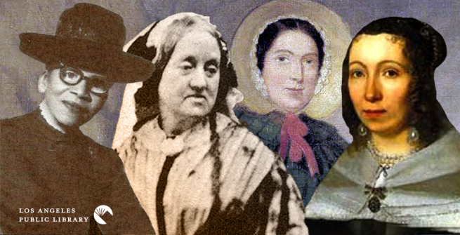 Collage of four historical women