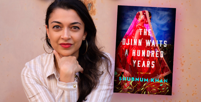Author Shubnum Khan and her debut novel, The Djinn Waits a Hundred Years