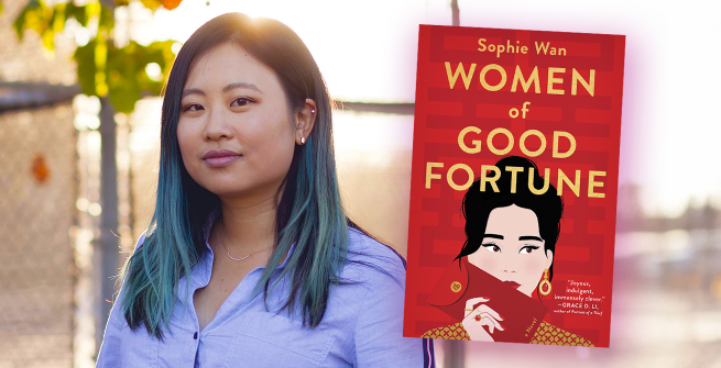 Author Sophie Wan and her debut novel, Women of Good Fortune