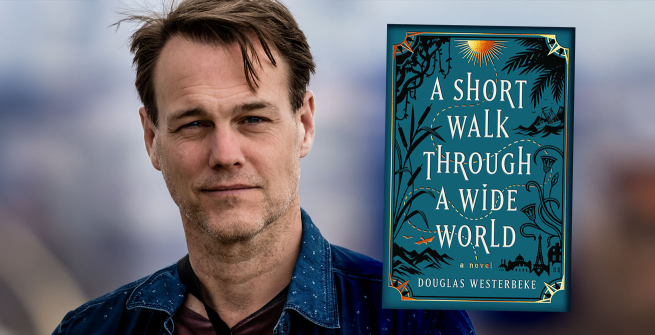 Author Douglas Westerbeke and his latest book, A Short Walk Through a Wide World