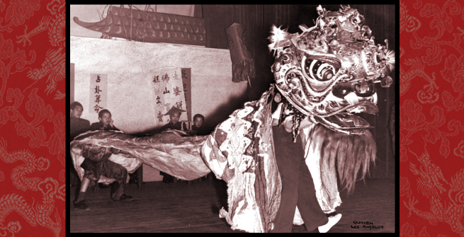 New Year lion in New Chinatown