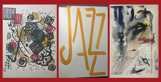 Works by Wassily Kandinsky, Henri Matisse and Salvador Dalí