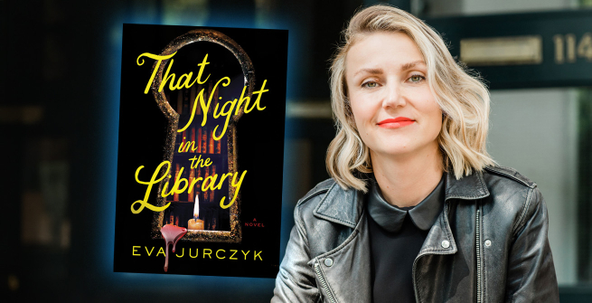 Author Meg Shaffer and her latest novel, That Night in the Library