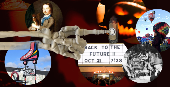 Collage of events and happenings in October