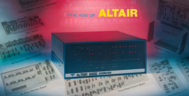 Collage of the Altair 8800 taken from the Age of Altair Catalog, 1975