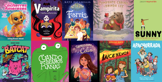 collage of 10 Spanish book covers