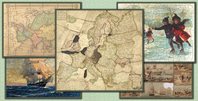 4 vintage jigsaw puzzles