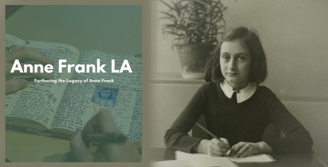 Anne Frank at her desk in her Montessori school, 1940