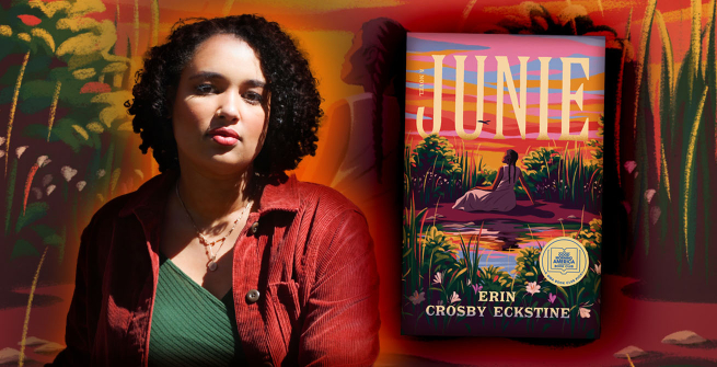 Author Erin Crosby Eckstine and her debut novel, Junie
