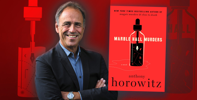 Author Anthony Horowitz and his latest book, Marble Hall Murders