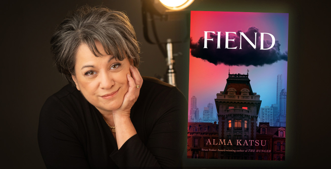 Author Kathleen Kaufman and her latest novel, Fiend